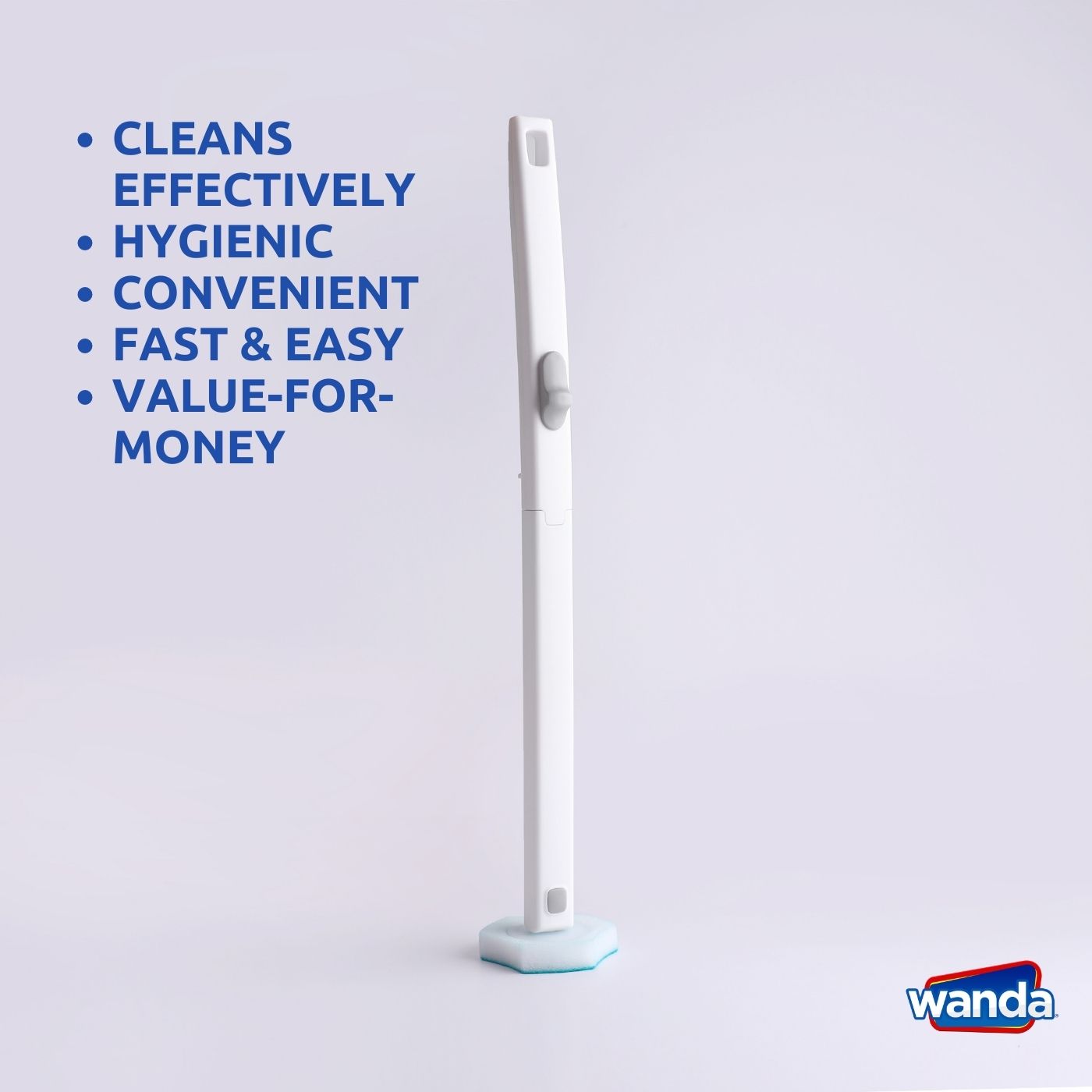 Wanda Toilet Cleaning System Set with FREE 8 Disposable Scrub Pad Refills