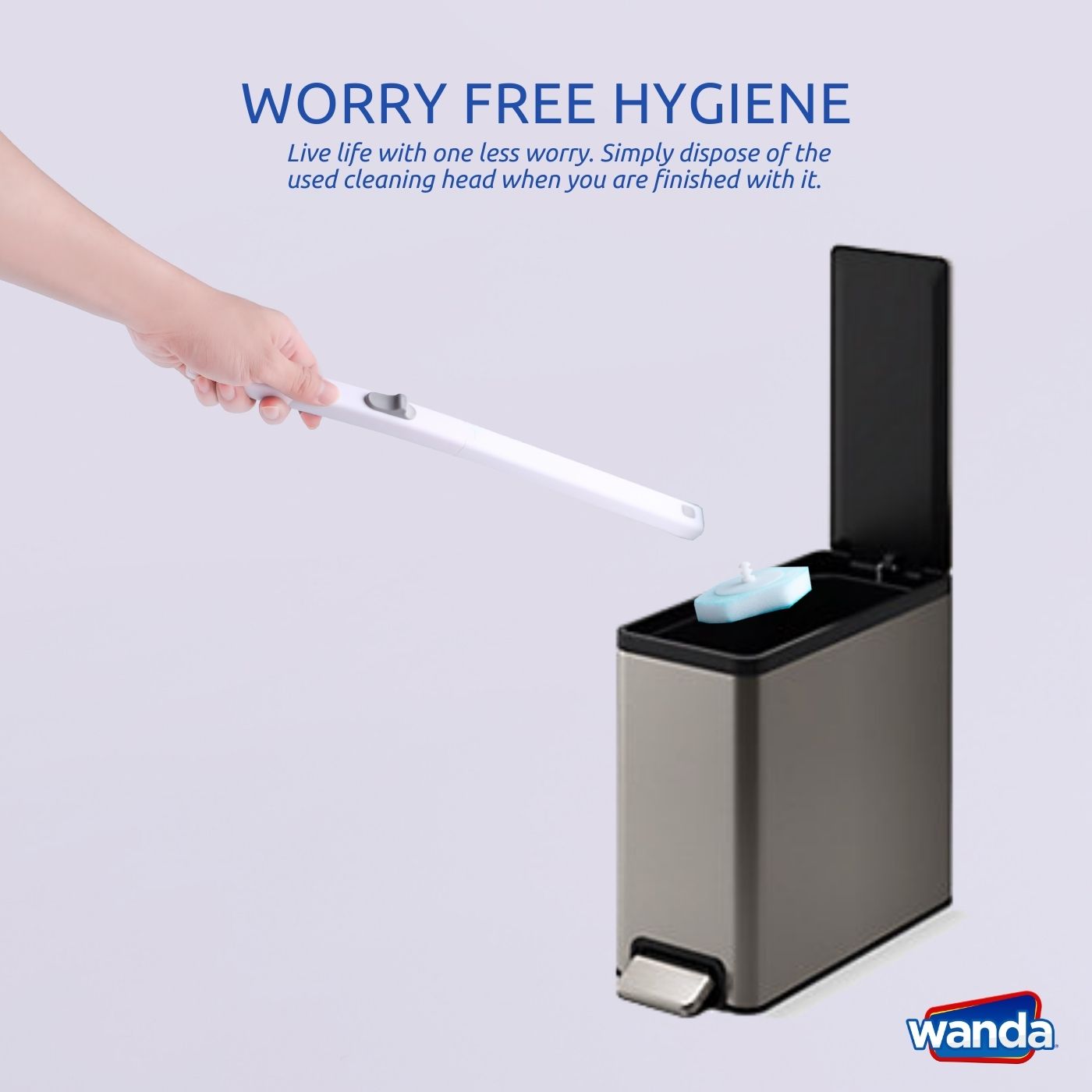 Wanda Toilet Cleaning System Set with FREE 8 Disposable Scrub Pad Refills